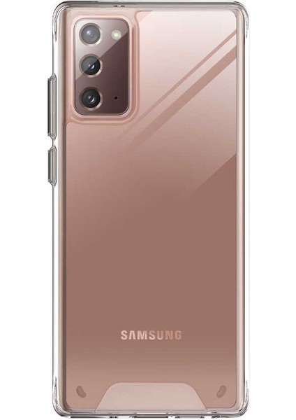 Samsung Galaxy Note 20 Kılıf Kamera Korumalı Darbe Emici Şeffaf Tank Tam Koruma Silikon Kapak