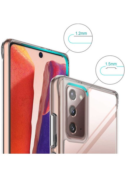 Samsung Galaxy Note 20 Kılıf Kamera Korumalı Darbe Emici Şeffaf Tank Tam Koruma Silikon Kapak modelleri