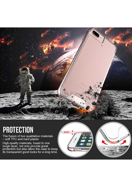 Apple iPhone 7 Plus Kılıf Kamera Korumalı Darbe Emici Şeffaf Tank Tam Koruma Silikon Kapak modelleri