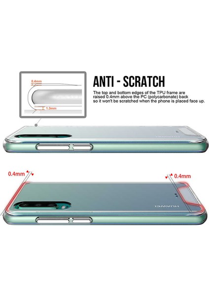 Huawei P30 Kılıf Kamera Korumalı Darbe Emici Şeffaf Tank Tam Koruma Silikon Kapak fiyatları
