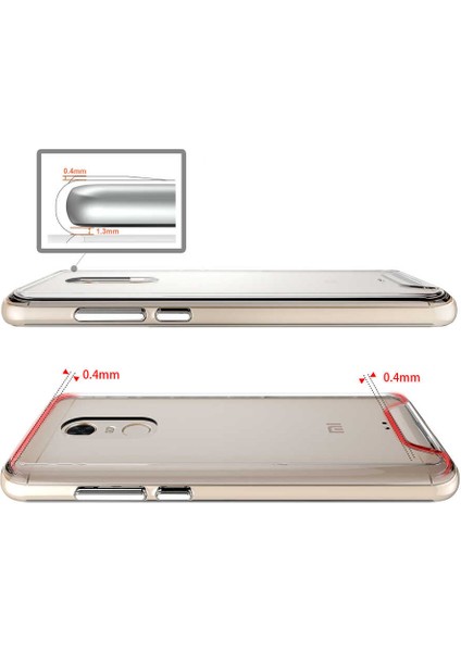 Xiaomi Redmi 5 Plus Kılıf Kamera Korumalı Darbe Emici Şeffaf Tank Tam Koruma Silikon Kapak fiyatları
