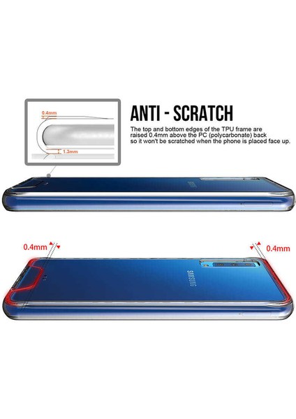 Samsung Galaxy A7 2018 Kılıf Kamera Korumalı Darbe Emici Şeffaf Tank Tam Koruma Silikon Kapak fiyatları