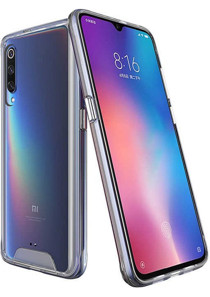 Xiaomi Mi 9 Kılıf Kamera Korumalı Darbe Emici Şeffaf Tank Tam Koruma Silikon Kapak