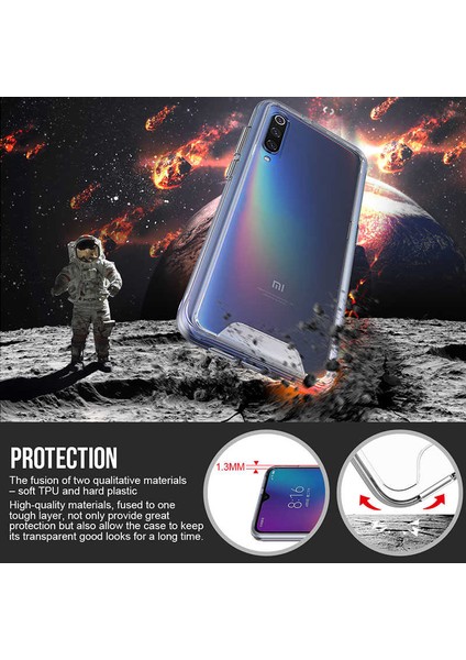 Xiaomi Mi 9 Kılıf Kamera Korumalı Darbe Emici Şeffaf Tank Tam Koruma Silikon Kapak modelleri
