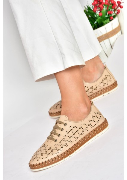 P555004703 Ten Bağcıklı Günlük Kadın Ayakkabı