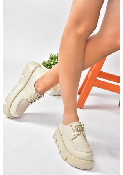 Bej Kalın Tabanlı Günlük Kadın Ayakkabı P267632009 modelleri