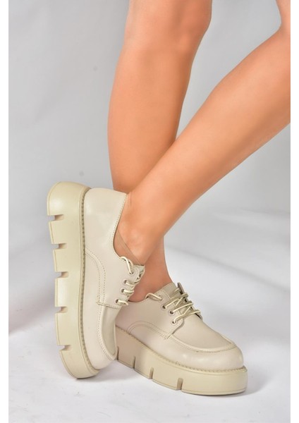 Bej Kalın Tabanlı Günlük Kadın Ayakkabı P267632009 fırsatları