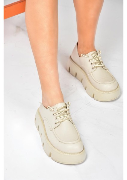 Bej Kalın Tabanlı Günlük Kadın Ayakkabı P267632009 indirimleri
