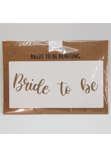 Bride To Be Kaligrafi Banner - Gold
