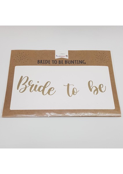 Bride To Be Kaligrafi Banner - Gold