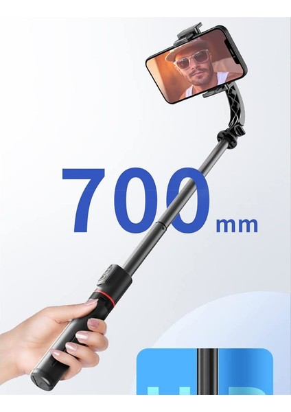 Gimble Dengeleyici Otomatik Denge Sabitleyici Alüminyum Çubuk Teleskopik Selfie Sopa Video Istikrarlı Çekim Tripod Telefon Smartphone Için L19 modelleri