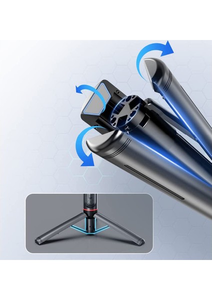 Gimble Dengeleyici Otomatik Denge Sabitleyici Alüminyum Çubuk Teleskopik Selfie Sopa Video Istikrarlı Çekim Tripod Telefon Smartphone Için L19 fırsatları