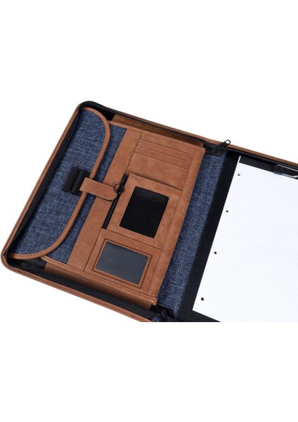 Exclusive Gizli Saplı Çift Fermuarlı Lacivert Evrak Çantası fırsatları
