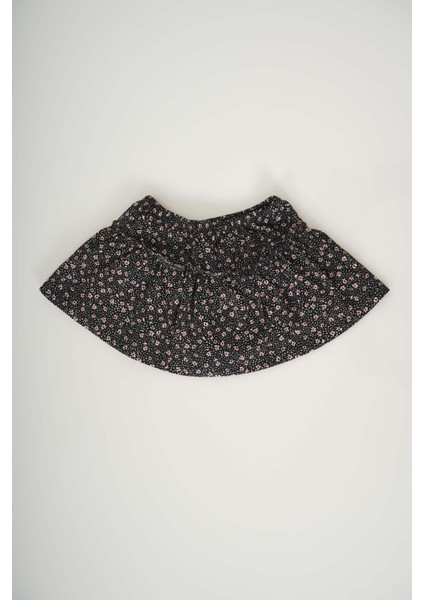 Kız Çocuk Düz Renk ve Desenli Pamuk Şort Etek