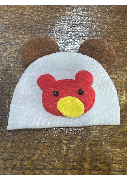 12X10 cm Peluş Kulaklı Ayı Aplike Arma Yama Dikiş Aksesuarı