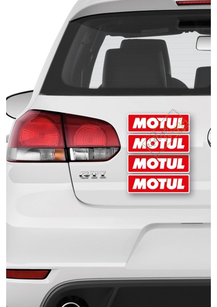 Atölye Çizgi Motul Yağ Sticker 4 Adet, Motosiklet Sticker, Araba Sticker, Motul Yazısı Sticker