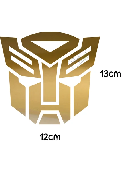 Atölye Çizgi Gold Transformers Sticker Motor Sticker Araba Cam Sticker 13 x 12