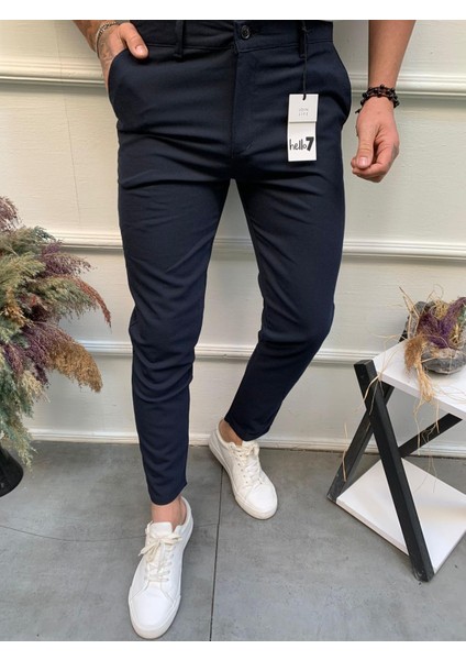 Ser Joven Erkek Lacivert Slim Fit Kumaş Pantolon