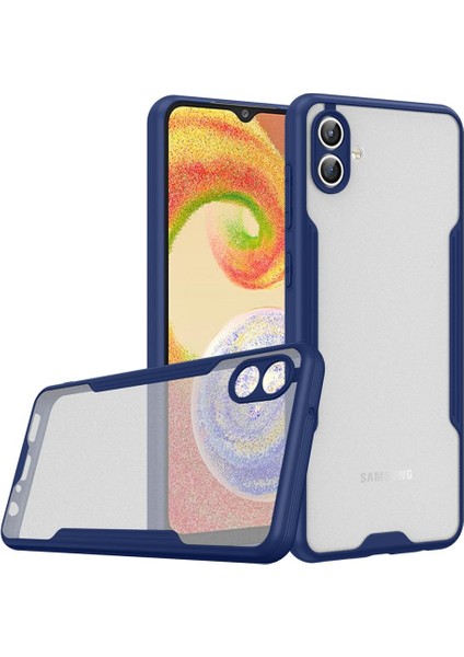 Samsung Galaxy A04 Kılıf Kenar Renkli Kamera Korumalı Mat Kapak