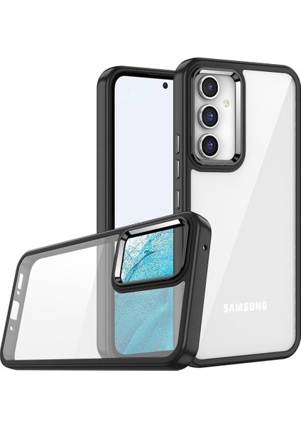 Samsung Galaxy A04S Kılıf Kamera Nikelaj Kenar Renkli Kapak