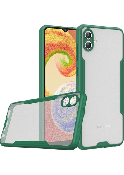 Samsung Galaxy A04 Kılıf Kenar Renkli Kamera Korumalı Mat Kapak