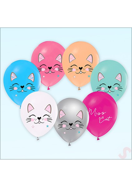 Miss Cat Balon, 30CM x 6 Adet