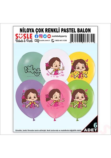 Niloya Balon, 30CM x 6 Adet