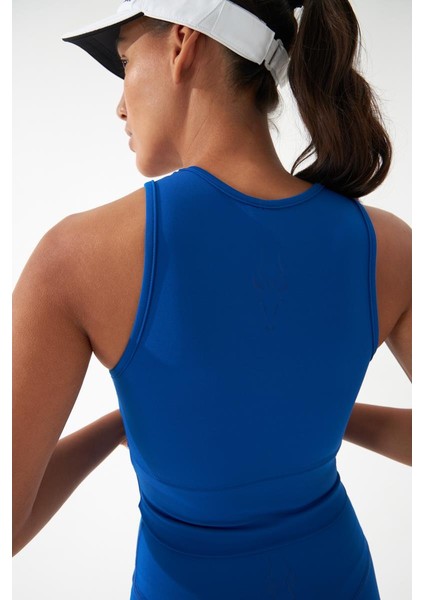 B3ANTLP Mavi Spor, Koşu, Antrenman Crop, Spor Sütyeni, Tek Üst
