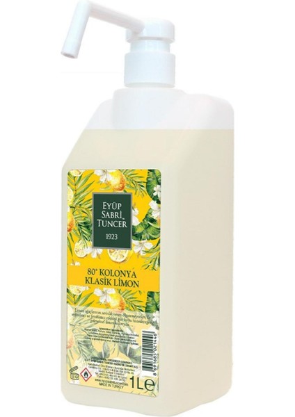 Klasik Limon Kolonyası Sprey Başlıklı 1 Lt