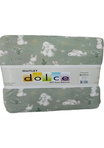Outlet Soft Vizon Tek Kişilik Battaniye Tavşan