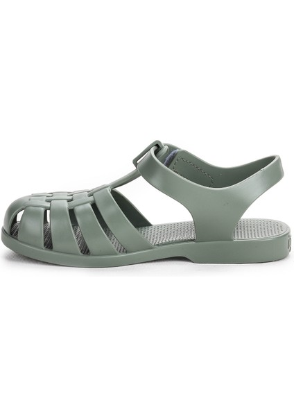 Clasica Velcro Kız/Erkek Çocuk Sandalet S10288 Havuz Plaj Yeşil