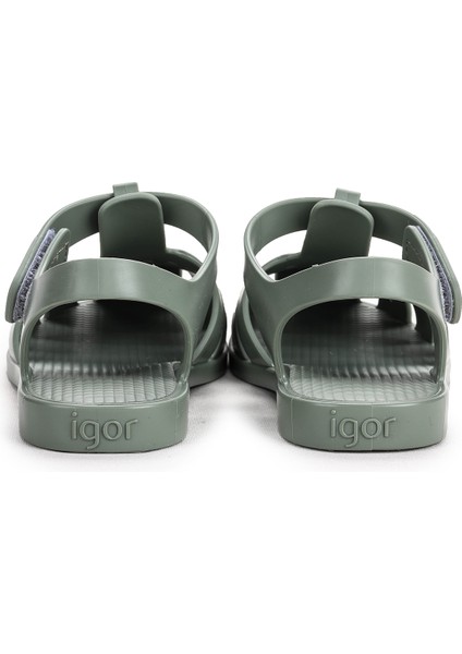 Clasica Velcro Kız/Erkek Çocuk Sandalet S10288 Havuz Plaj Yeşil