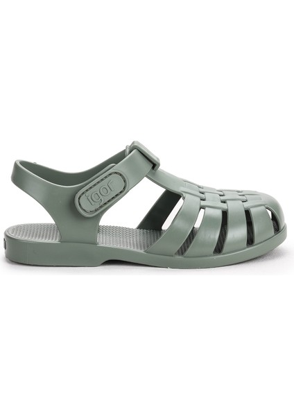 Clasica Velcro Kız/Erkek Çocuk Sandalet S10288 Havuz Plaj Yeşil