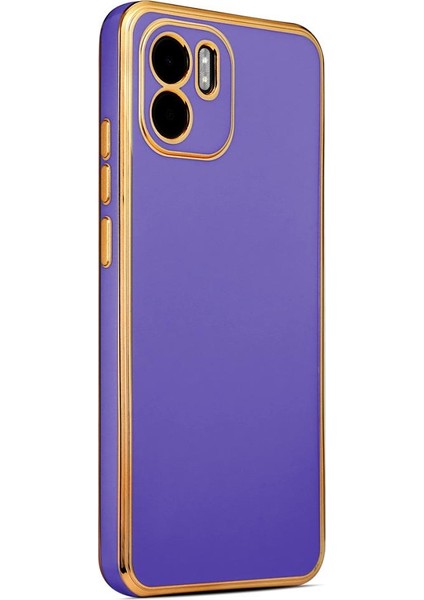 Xiaomi Redmi A1 Kılıf Köşeli Altın Model Kapak