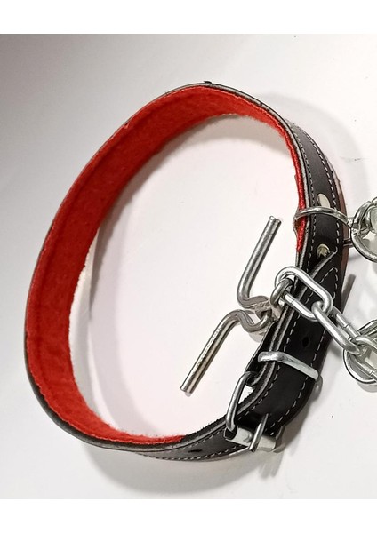 2 mt Zincir Tam Set 60CM Hakiki Deri Köpek Tasması Boyun Çapı 12-17CM Iç Yapısı Yumuşak Süper Rahat modelleri