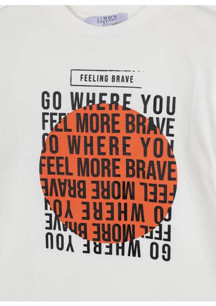 Baskılı Ekru Erkek Çocuk T-Shirt Moreso Boy-23 modelleri