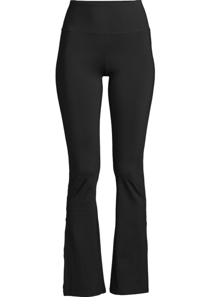 Normal Siyah Kadın Eşofman Altı 23150-901 Flare High Waist Pant