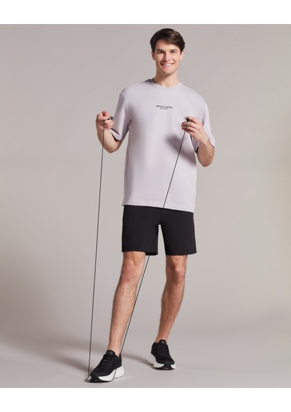 M Graphic Tee Reflect Logo Oversize T-Shirt Erkek Warm Gray Tshirt - S231094-042 indirimleri