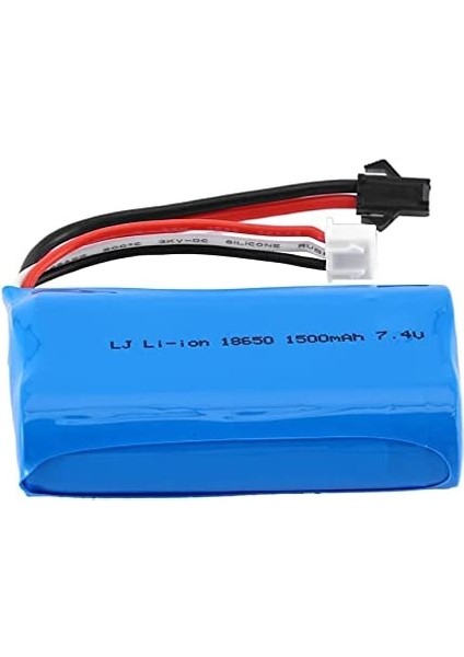 7.4V 1500MAH 18650 Li-On Siyah Soketli Oyuncak Pili SP2P Soket