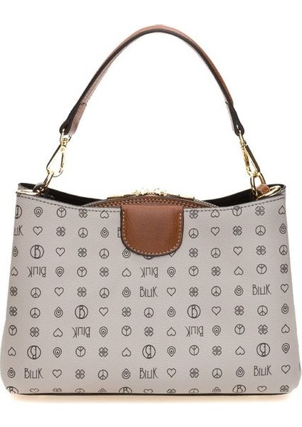 Monogram Gri/taba Kadın Omuz Çantası Dlr 109-MN modelleri