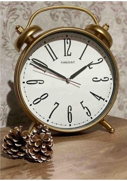 Duvara Asılabilen Gold Masa Saati 25*31 cm