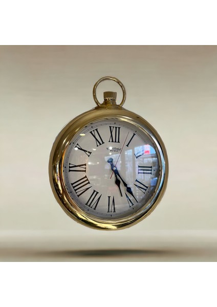 Gold Plastik Çerçeveli Salon Ofis Mutfak Otel Duvar Saati 33 cm fırsatları