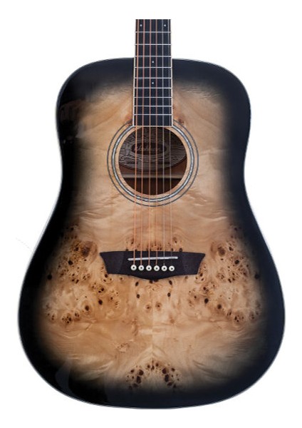 Deep Forest Burl Black Fade Akustik Gitar