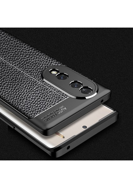 Huawei Honor 70 Kılıf Deri Desenli Lux Niss Silikon