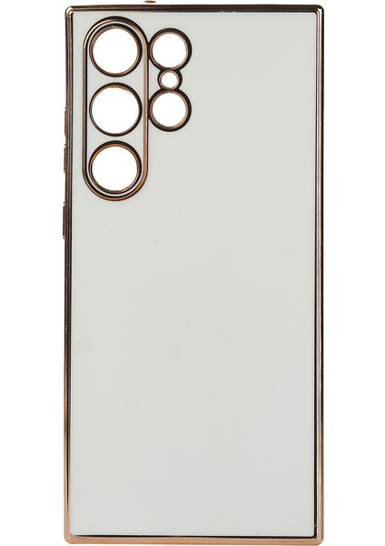 Samsung Galaxy S23 Ultra Kılıf Parlak Kenarlı Laser Bark Silikon
