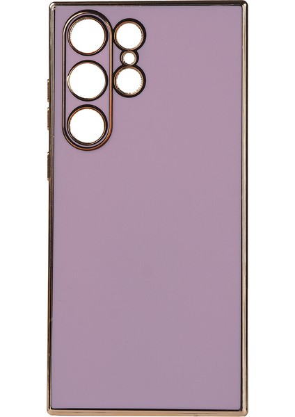 Samsung Galaxy S23 Ultra Kılıf Parlak Kenarlı Laser Bark Silikon