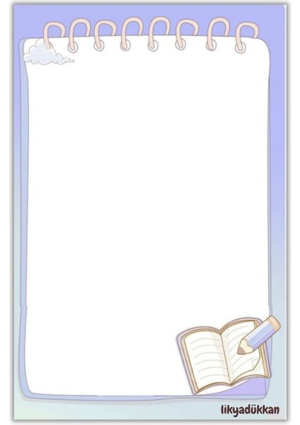 Memopad Çek Kopar A6 Boyutunda Not Defteri