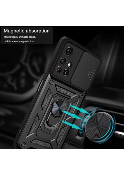 Xiaomi Redmi Note 9 Pro Kılıf Ultra Korumalı Yüzüklü Manyetik Vega Kapak