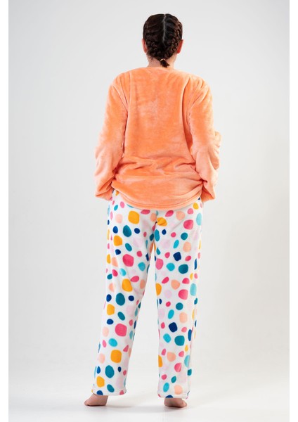 Kadın Welsoft Büyük Beden Uzun Kol Pijama Takım