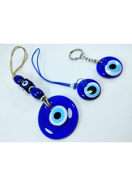 El Yapımı Nazar Boncuğu Duvar Dekoru Araba Dikiz Ayna Süsü Anahtarlık Cam Dekoratif Set modelleri